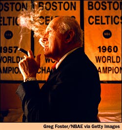 Why Did Red Auerbach Smoke All Those Cigars and Hold a Rolled-Up Game  Program While Coaching the Boston Celtics?