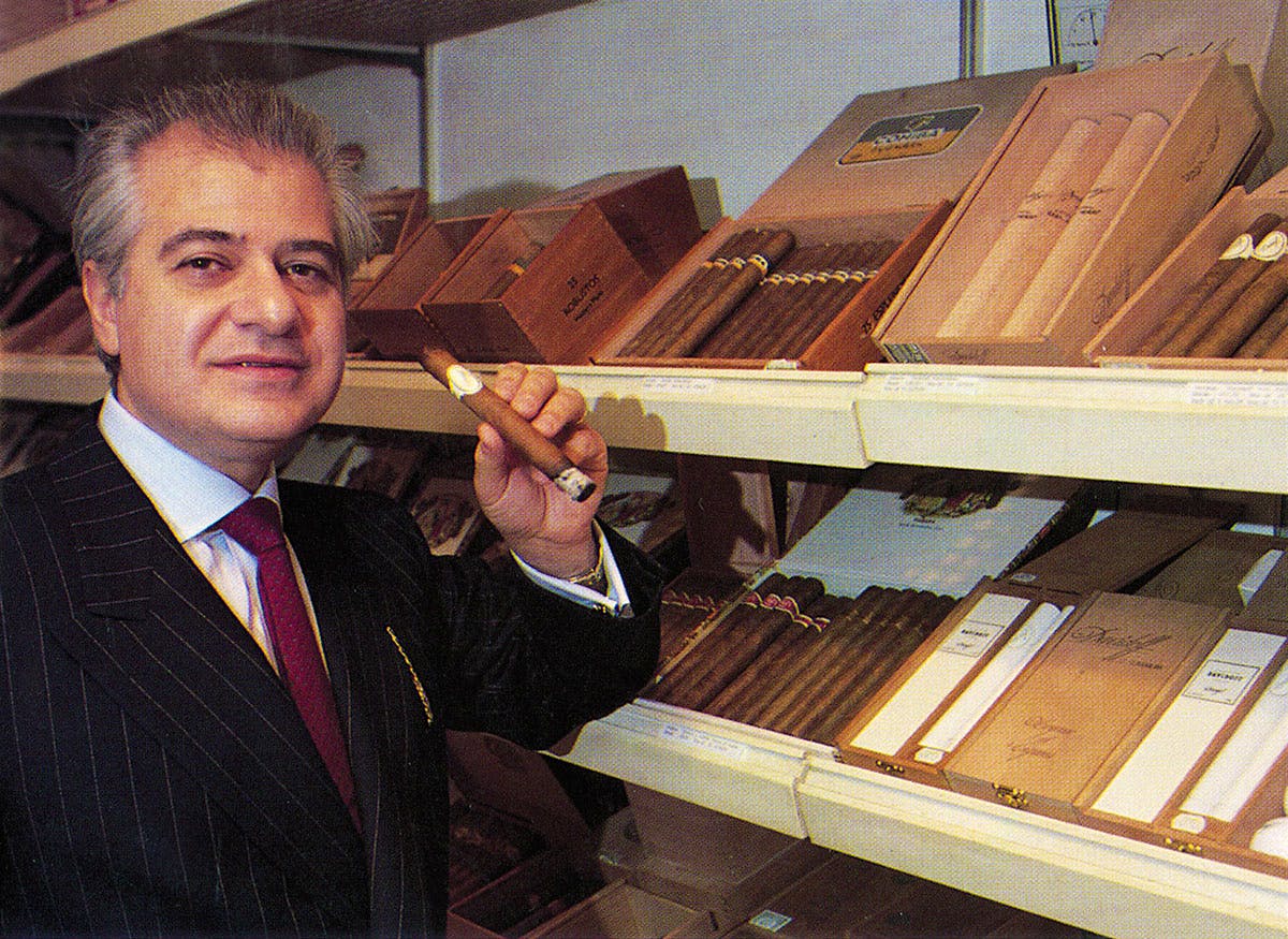Edward Sahakian, puffing in London in 1993.