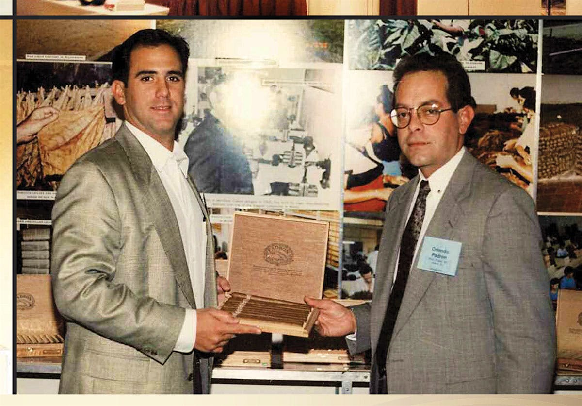 Jorge (left) and Orlando Padrón in 1993, at their company’s first trade show.