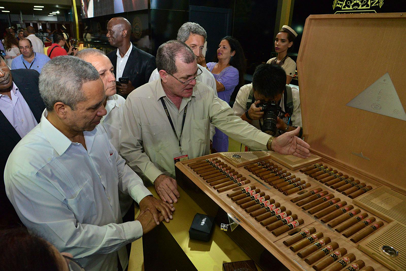 A giant humidor commemorating 20 years of the Habanos Festival.