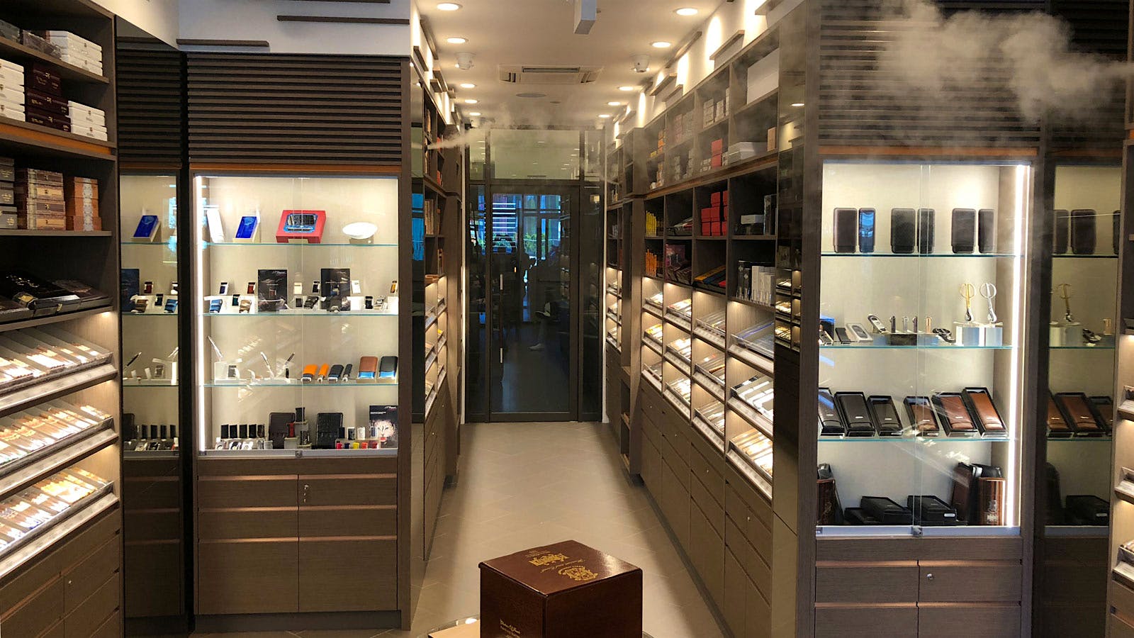 The shop features a 2,000-square-foot retail space, smoking lounge and walk-in humidor.