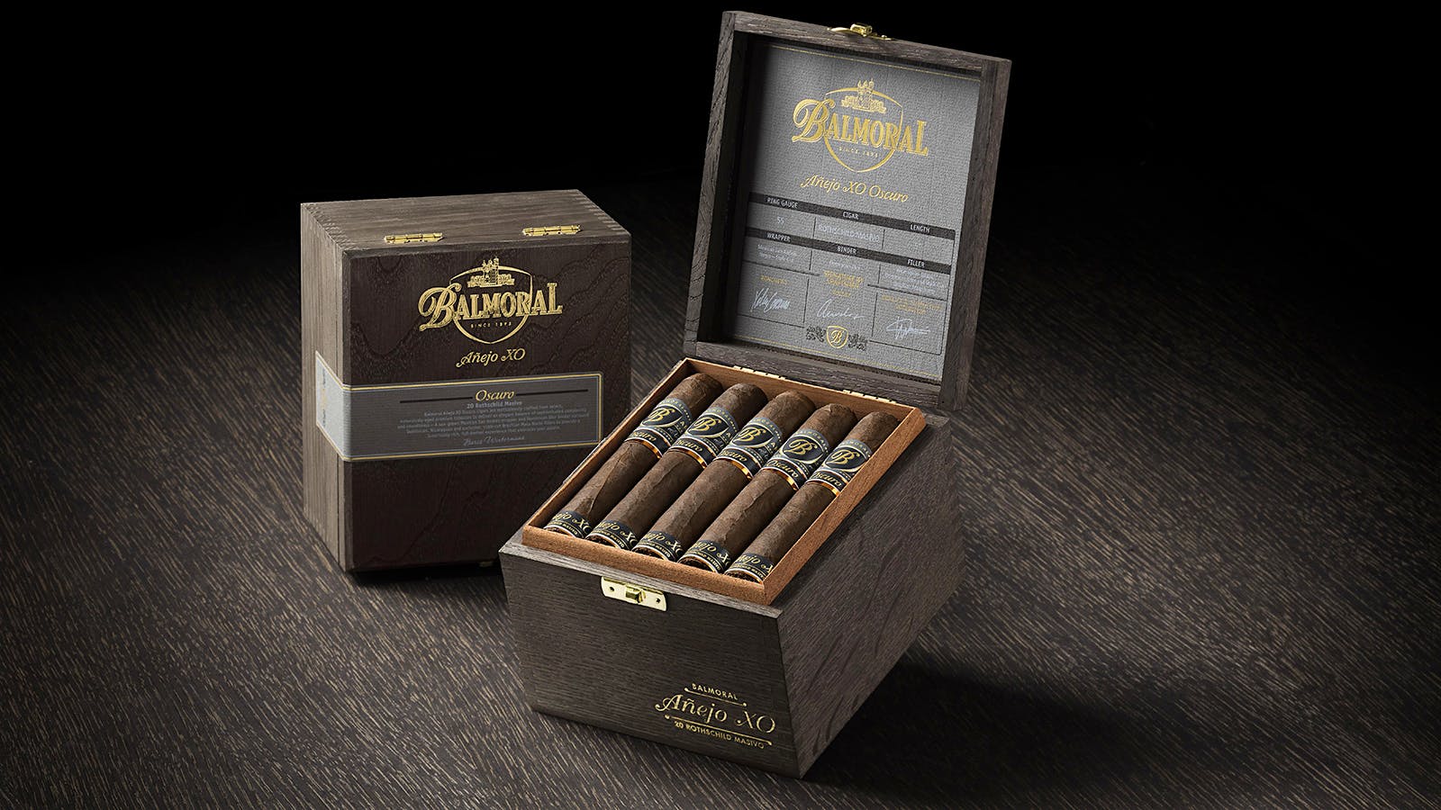 Balmoral Añejo XO Oscuro has a Mexican San Andrés wrapper, Dominican binder and filler from Nicaragua, the Dominican Republic and Brazil.