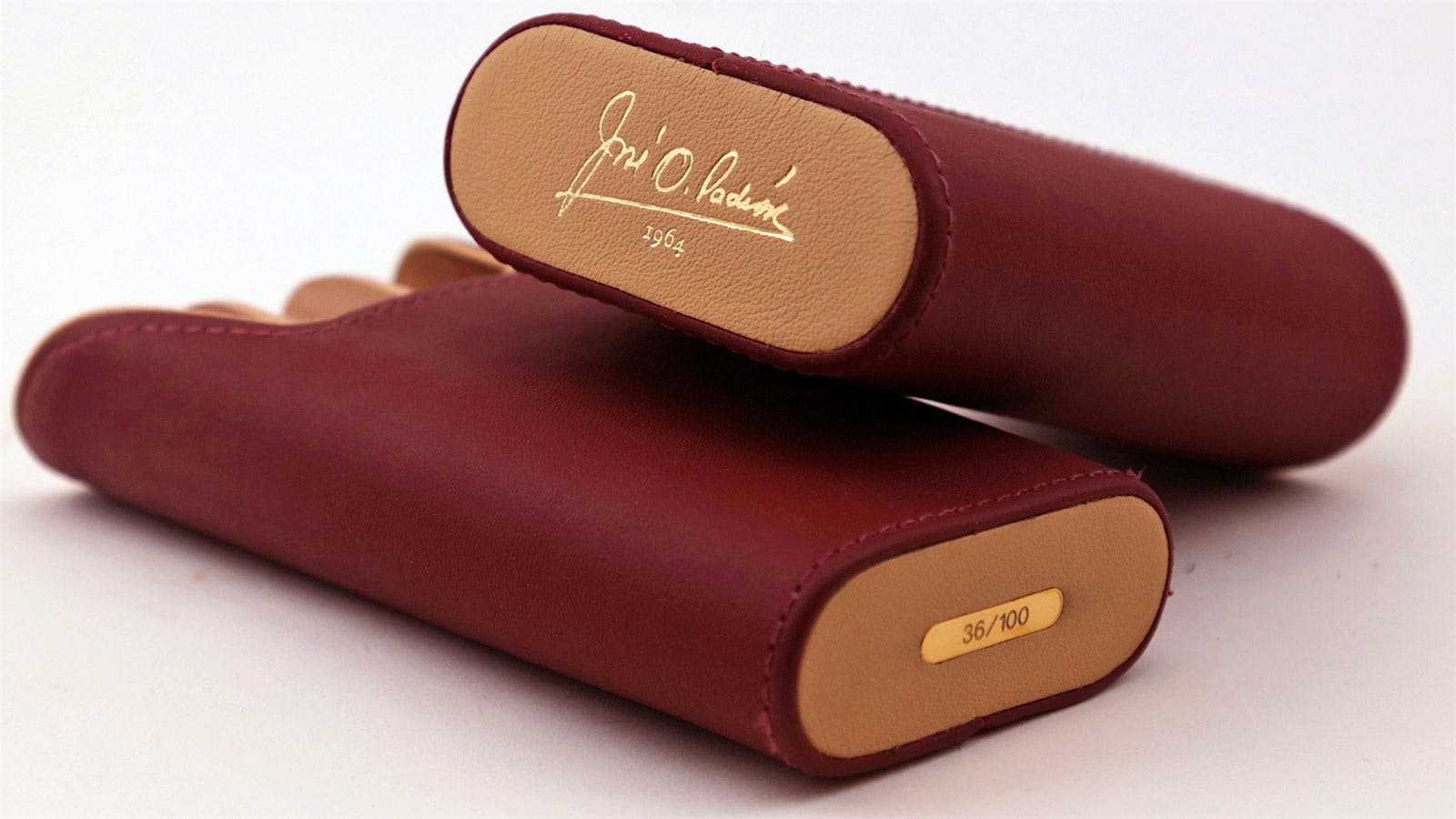 For Padrón, Brizard has crafted a burgundy leather cigar case called The Little Hammer.