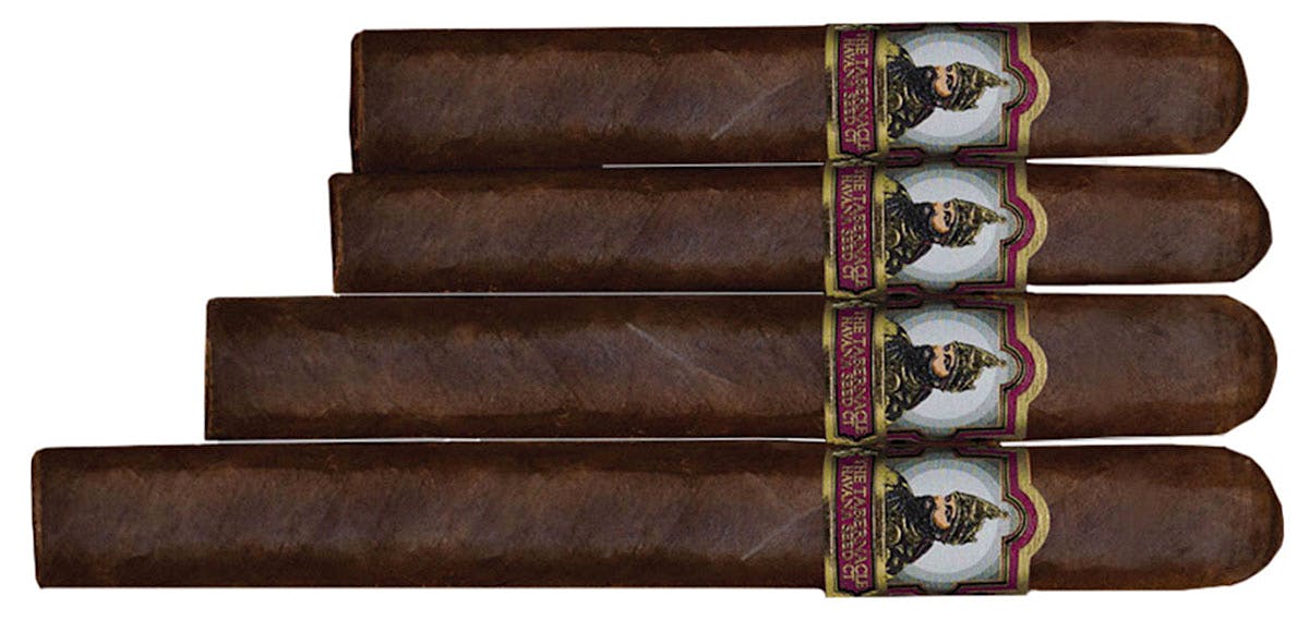 Havana Seed No. 142 comes in four sizes (from top): Robusto, Corona, Toro and Double Corona.