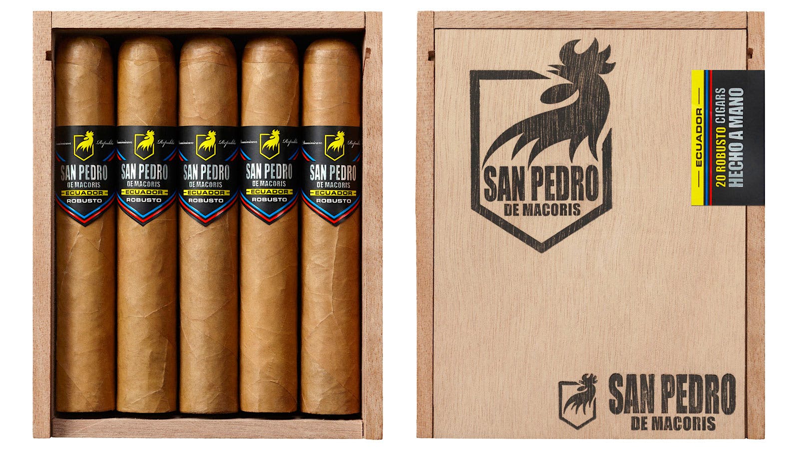 San Pedro de Macorís Ecuador Connecticut wears a Connecticut-seed wrapper grown in Ecuador, Dominican binder and fillers from Brazil and the Dominican Republic.