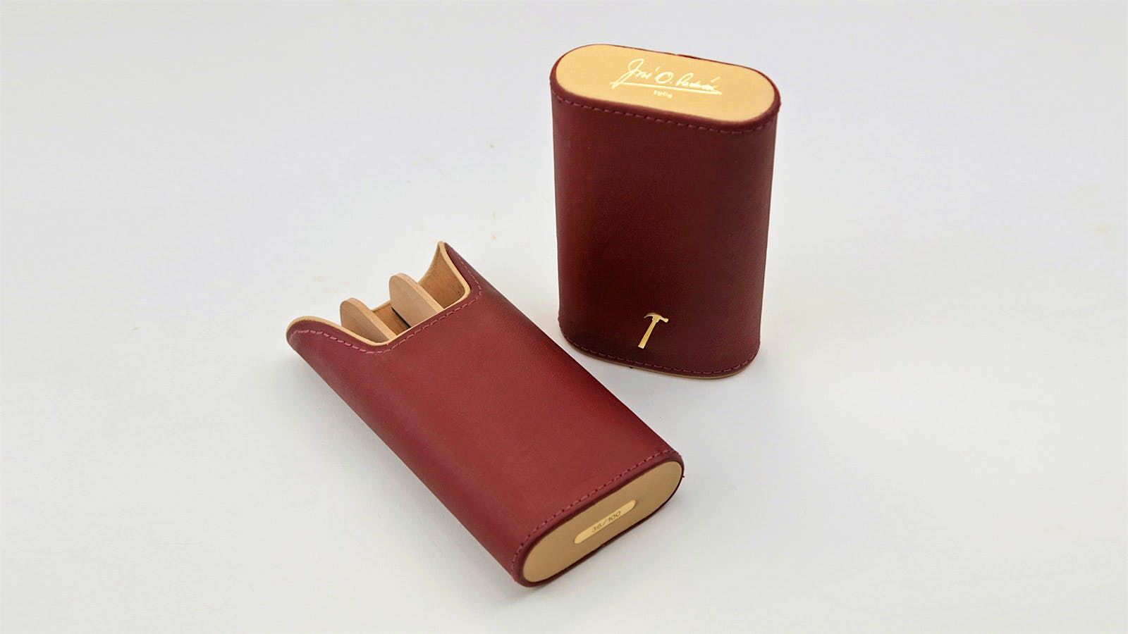 Derby brown double cigar case - Luxury Accessories