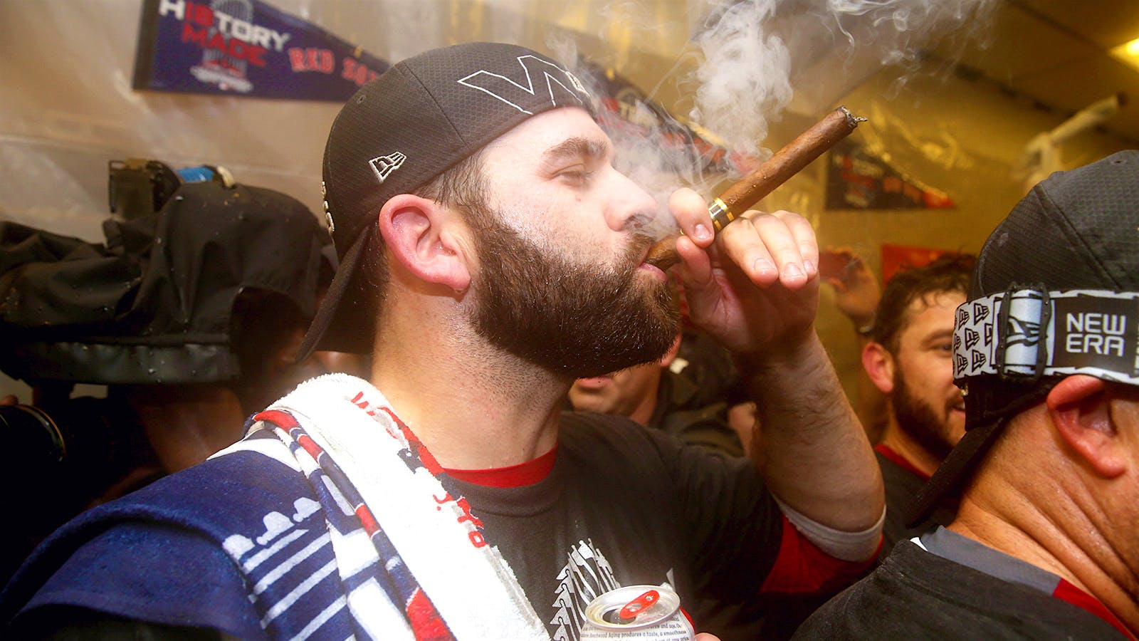 Red Sox Celebrate World Series Title With Cigars