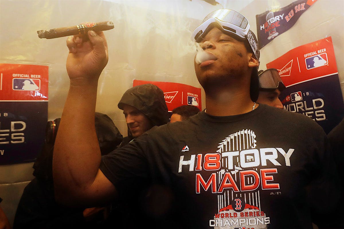 Red Sox Celebrate World Series Title With Cigars Cigar Aficionado