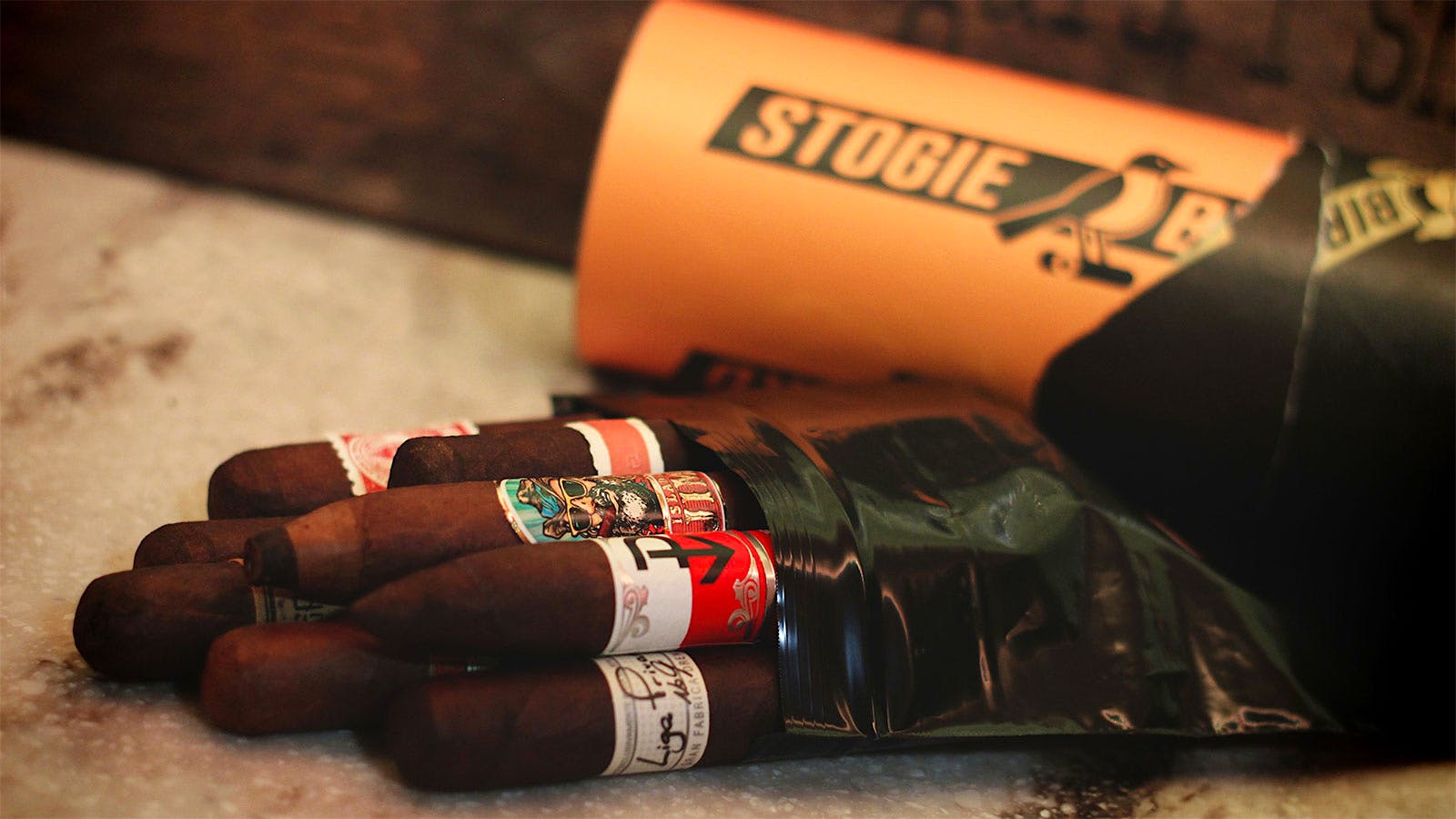 A selection of cigars from Stogiebird.