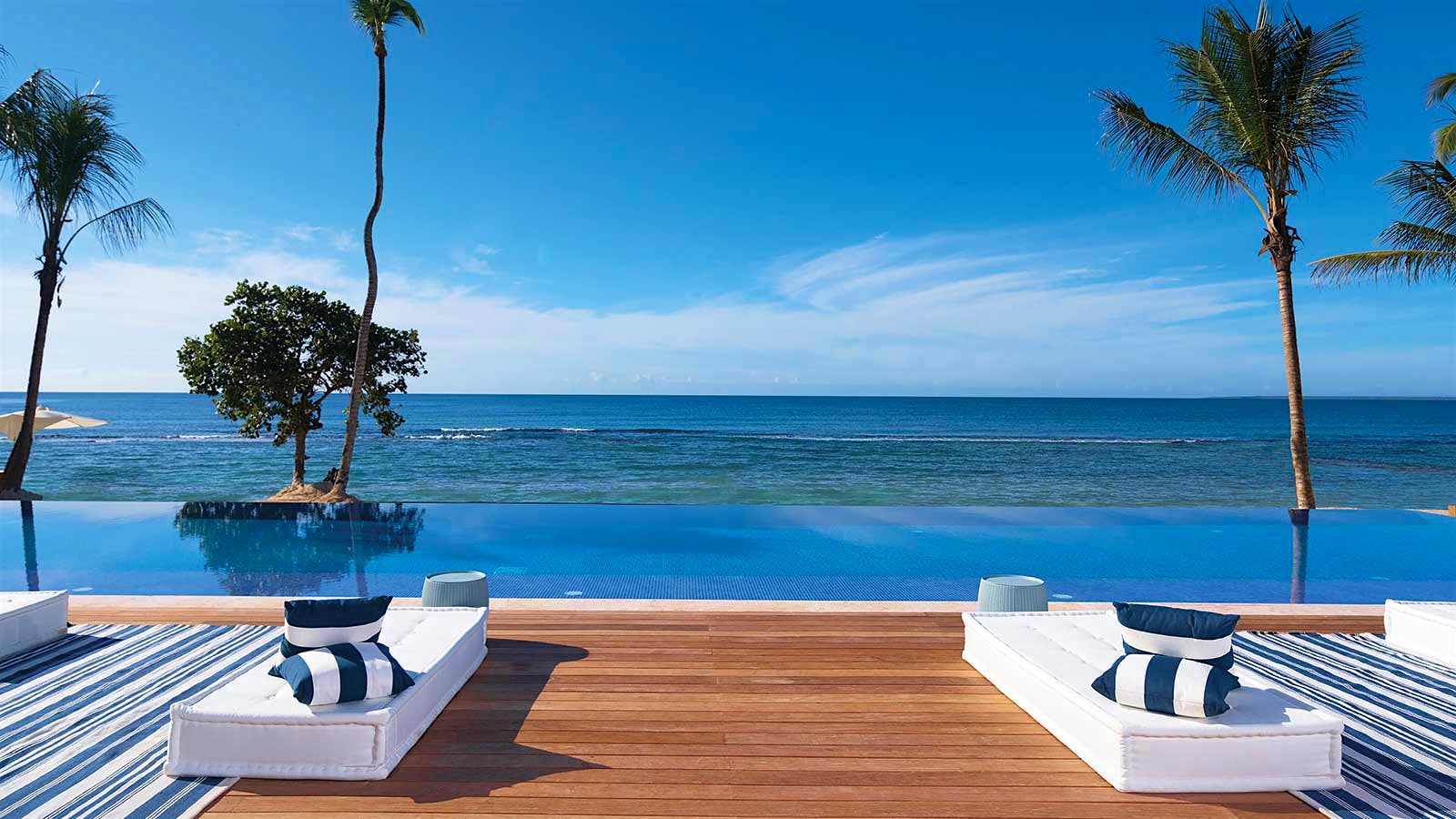 Each villa has a private pool, some are on the ocean and others overlook one of the golf courses.