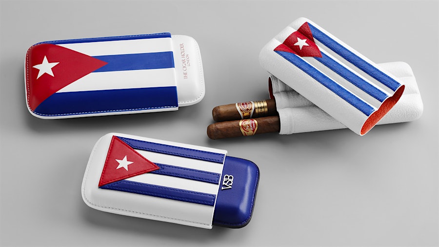 Cuban Flag Cigar Cases