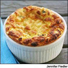 Corn and Goat Cheese Soufflé