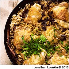 Chicken with Caramelized Onion & Cardamom Rice