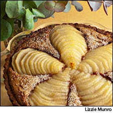 Chocolate, Almond and Pear Tart
