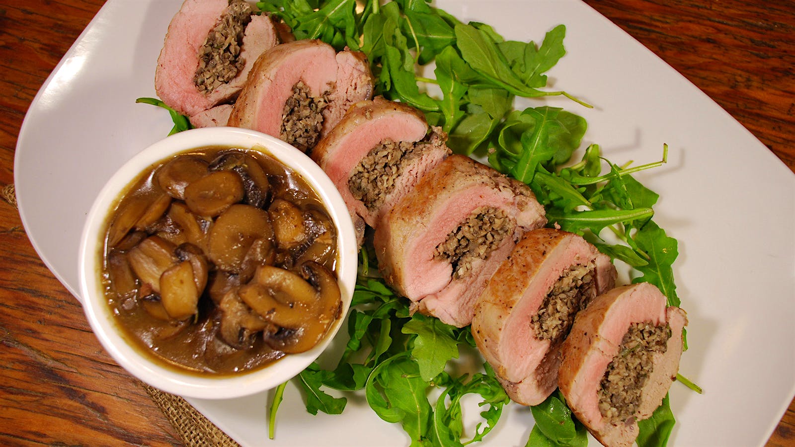 8 & 20 Recipe MushroomStuffed Pork Tenderloin with Rioja
