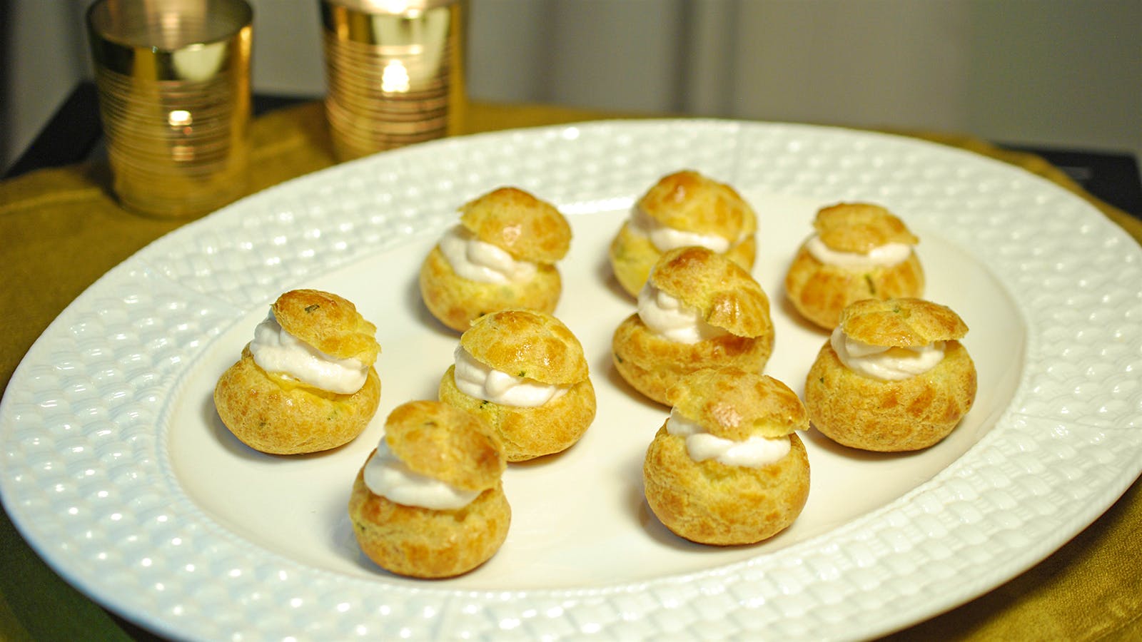 8 & $20: Salmon and Goat Cheese Puffs