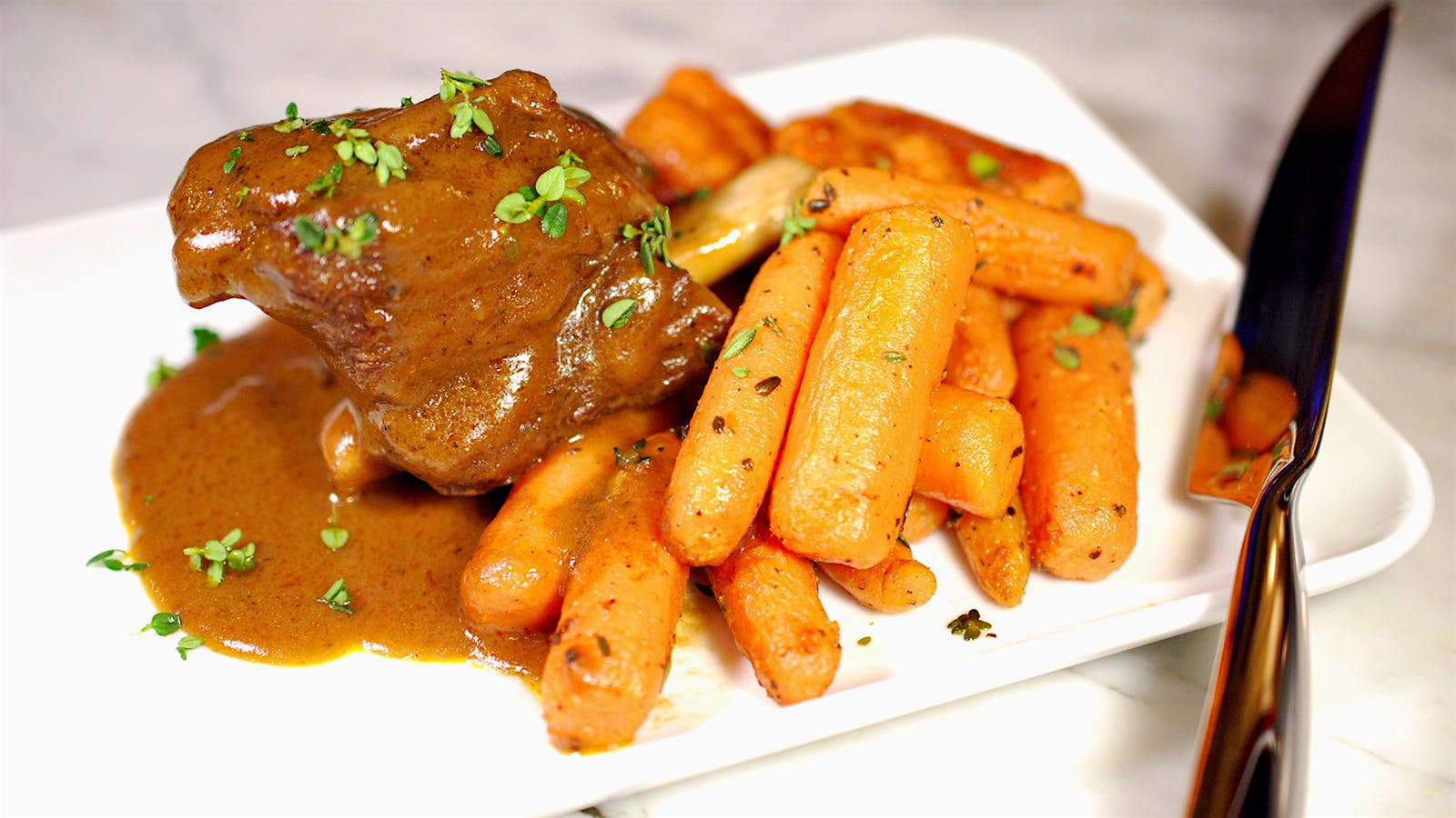 8 & $20: Easy Braised Short Ribs and Roasted Carrots