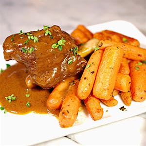 Easy Braised Short Ribs With Roasted Carrots