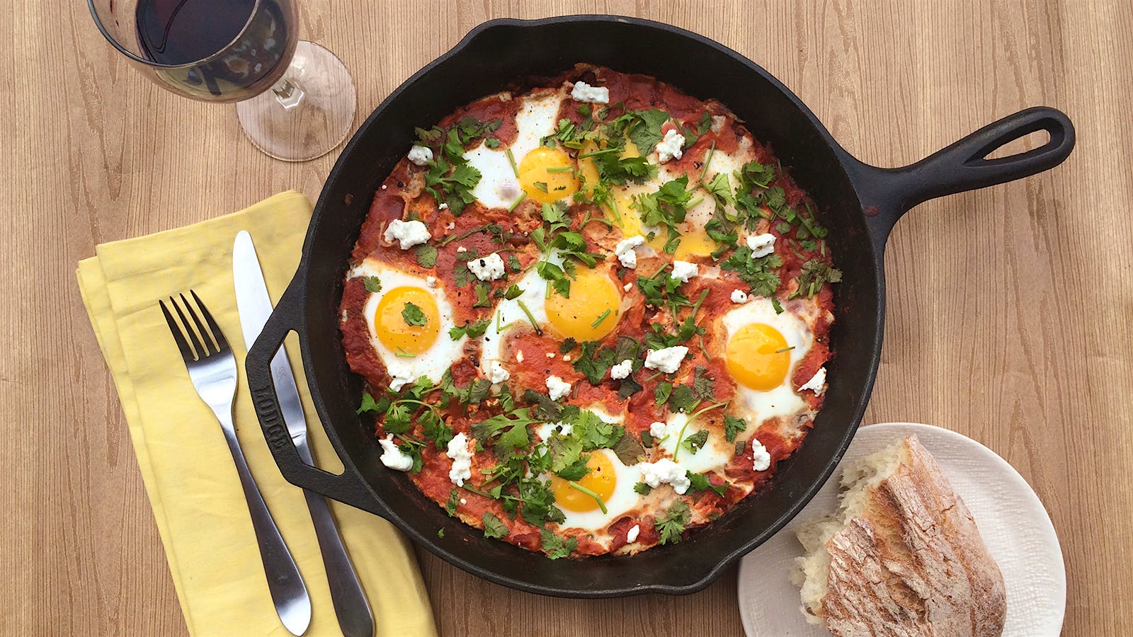 8 & $20: Farmers Market Shakshuka With a Bubbly Summer Red