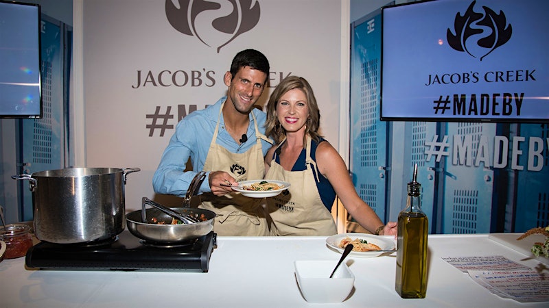 Novak Djokovic Braves the Jacob's Creek Kitchen