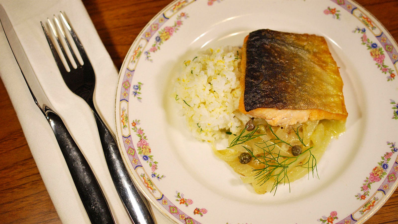 Arctic Char With Orange-Scented Fennel and Onions