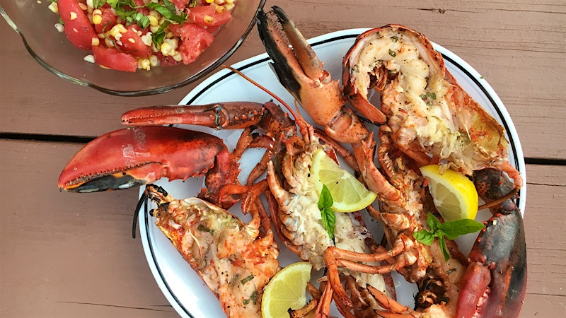 8 & $20: Grilled Lobsters with a Juicy Portuguese White