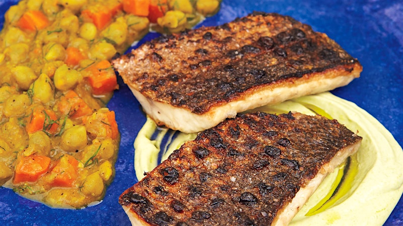 Grilled Branzino With Chickpea Stew for Passover