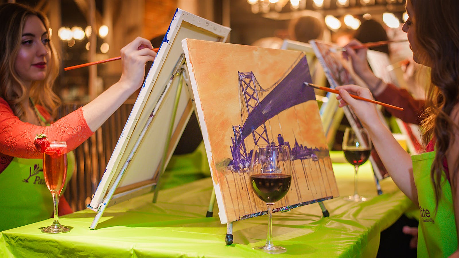 sip and paint, things to do, GNO, fun things to do, wine and paint