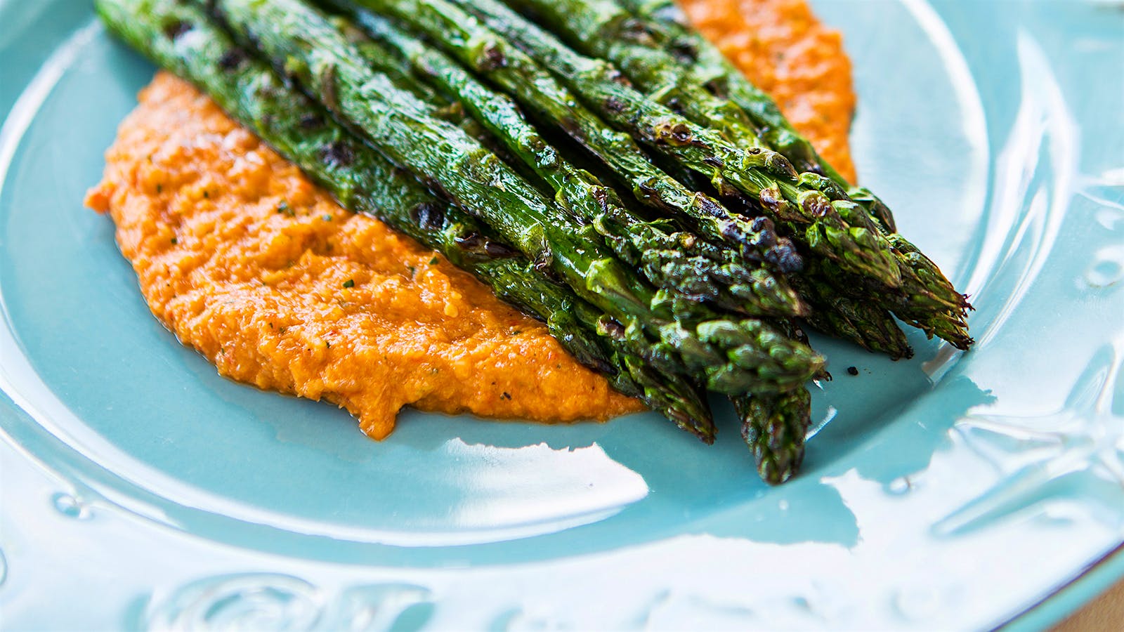 Romesco with Grilled Asparagus