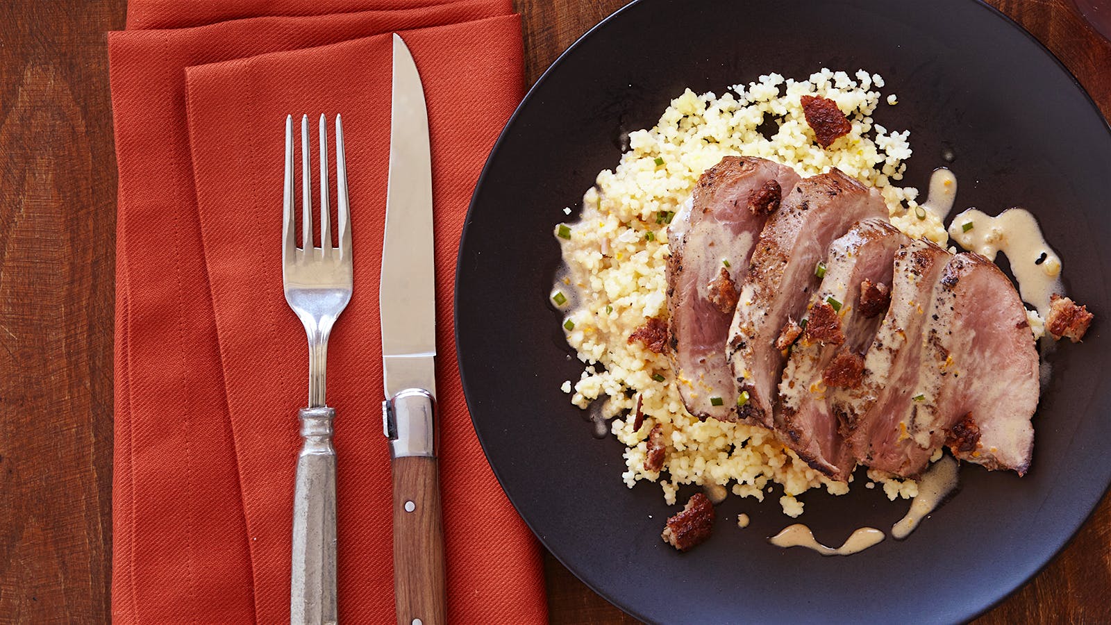 Charlie Palmer's Duck Breast with Citrus Couscous
