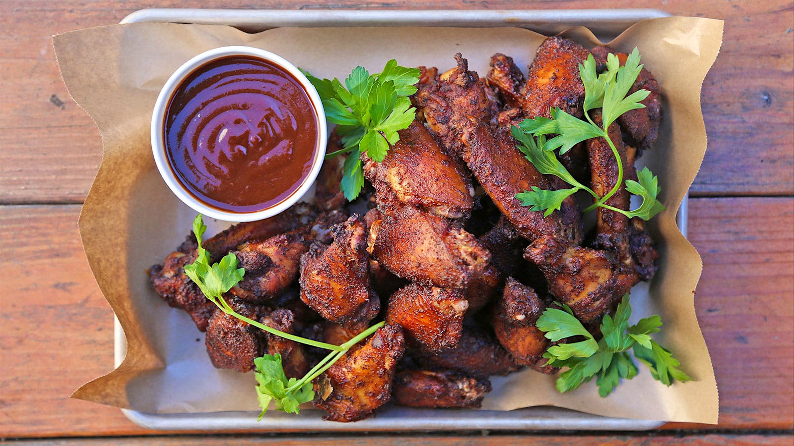 Smoked Wings with Barbecue Sauce