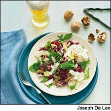 Salad of Bitter Greens, Walnuts, Pears and Goat Cheese