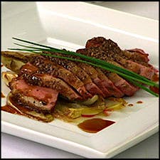 Magret Duck Breast with Savory Blueberry Sauce