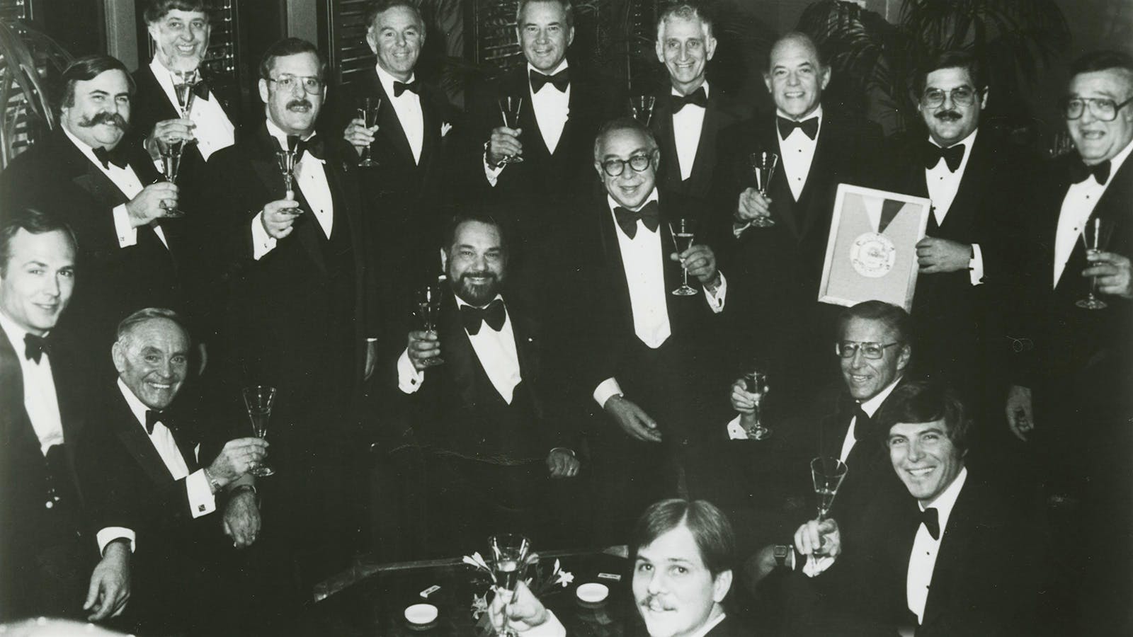 The original Grand Award Class of 1981 with Wine Spectator editor and publisher Marvin R. Shanken.