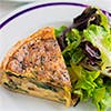 Quiche with bacon, gruyère and caramalized onions