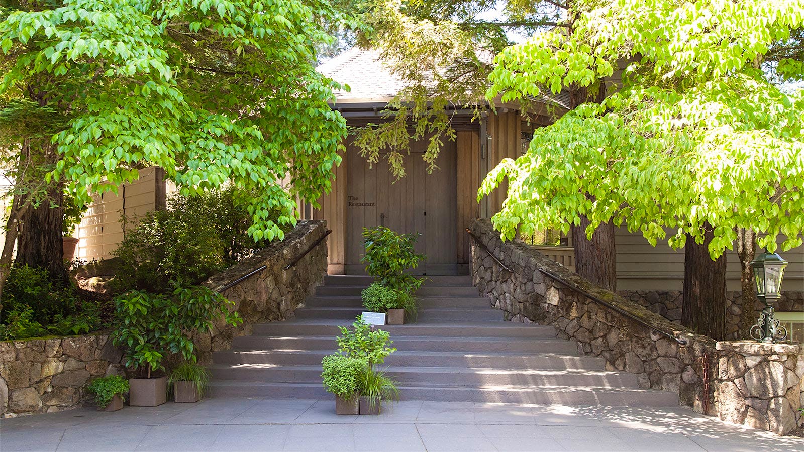 Entrance to the Restaurant at Meadowood