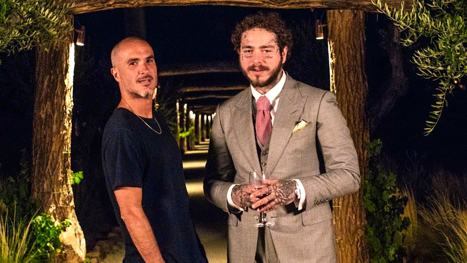 Post Malone (right) samples France with Zane Lowe.