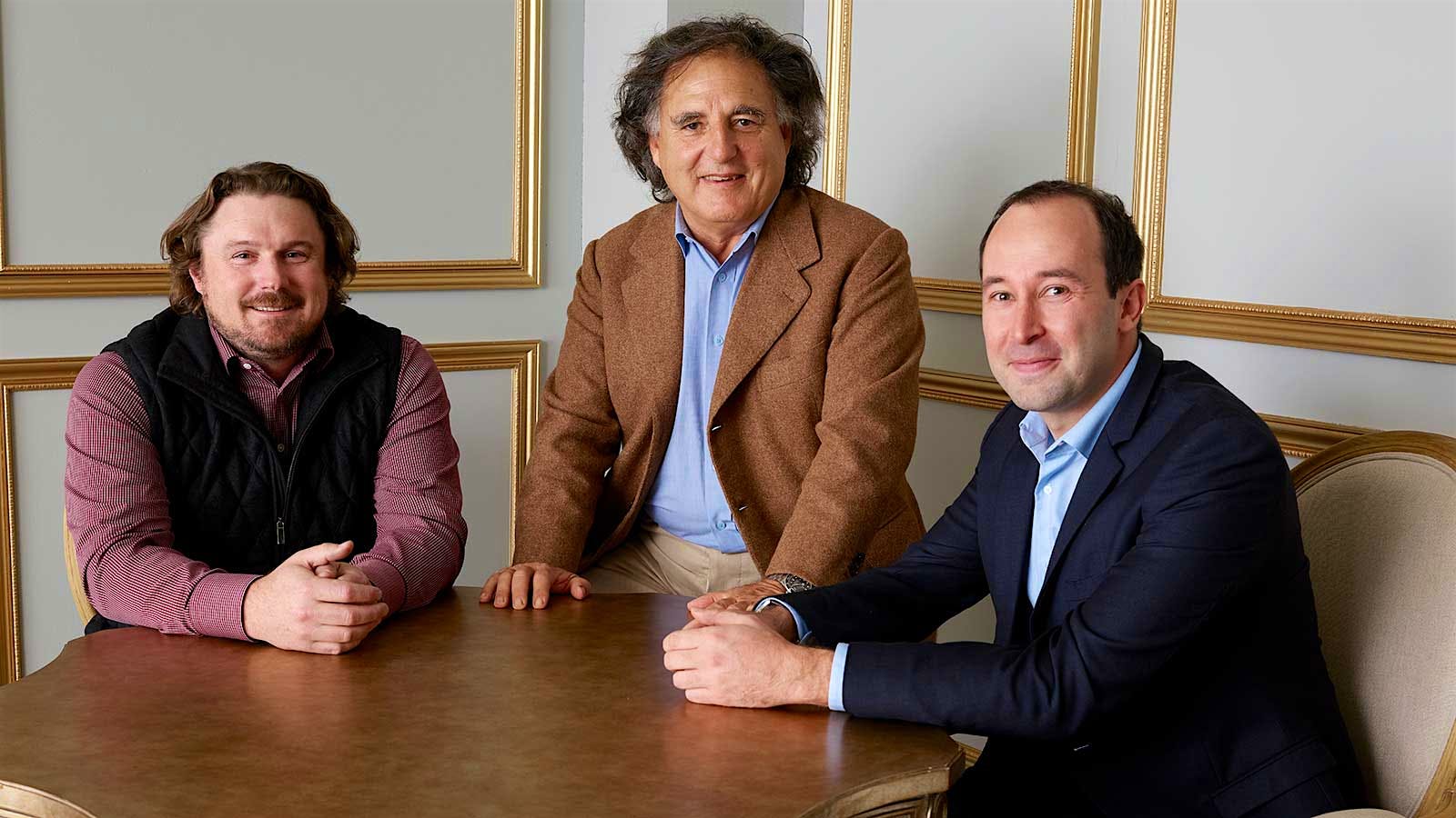 From left: Winemakers Morgan Twain-Peterson, Marco di Grazia and François Michel