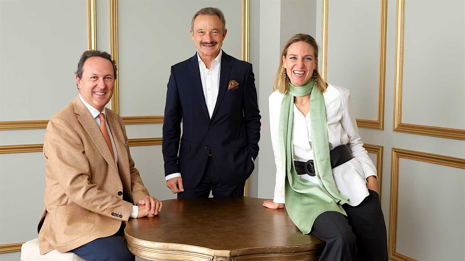 From left: Moët & Chandon's Vincent Chaperon, Colene Clemens' Steve Goff and Mark Aubert
