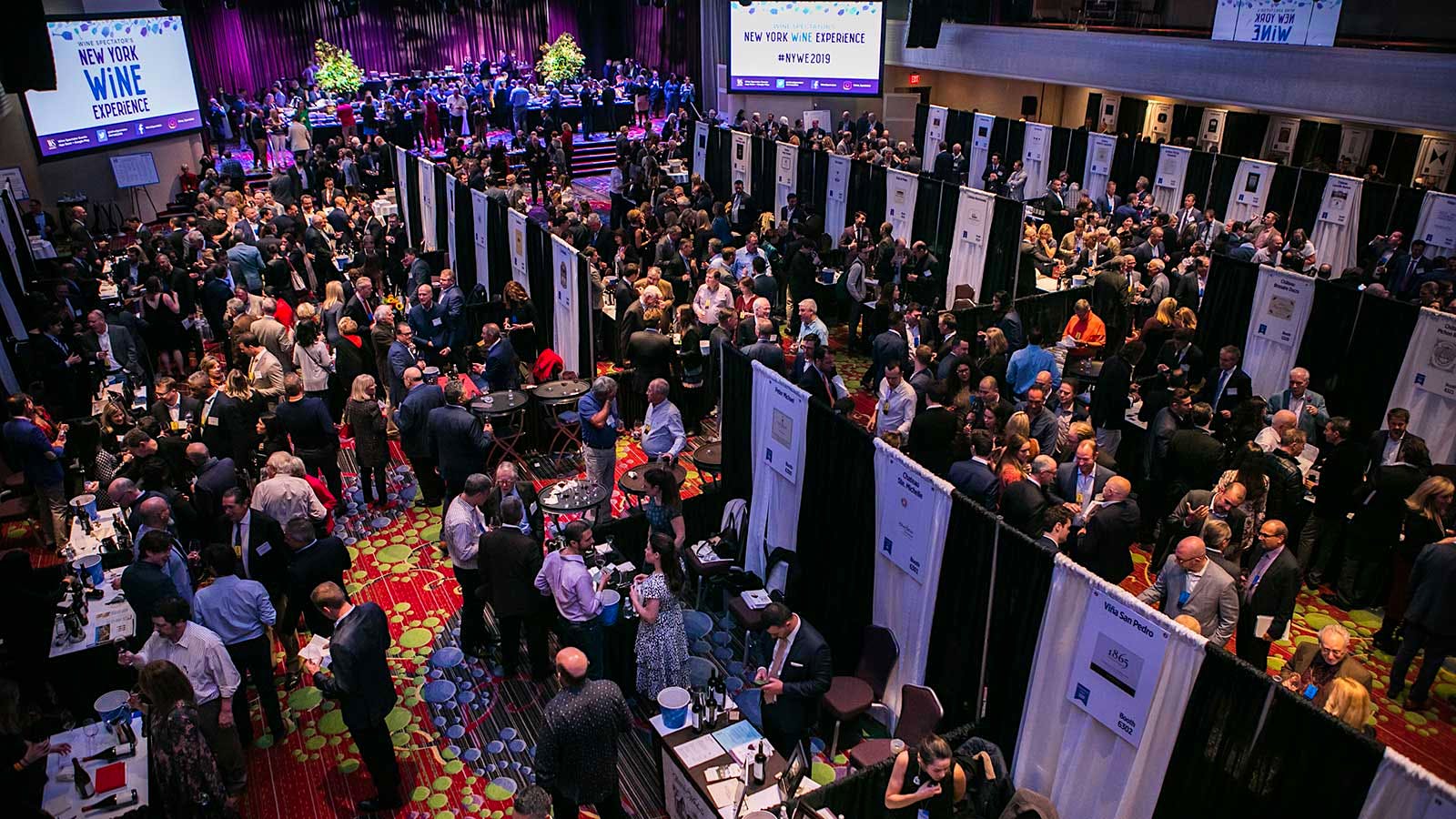 A top view of the Grand Tasting at New York’s Marriott Marquis in Times Square.