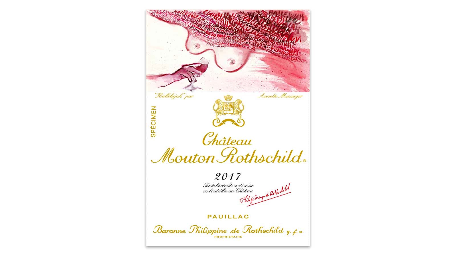 Mouton-Rothschild 2017 label