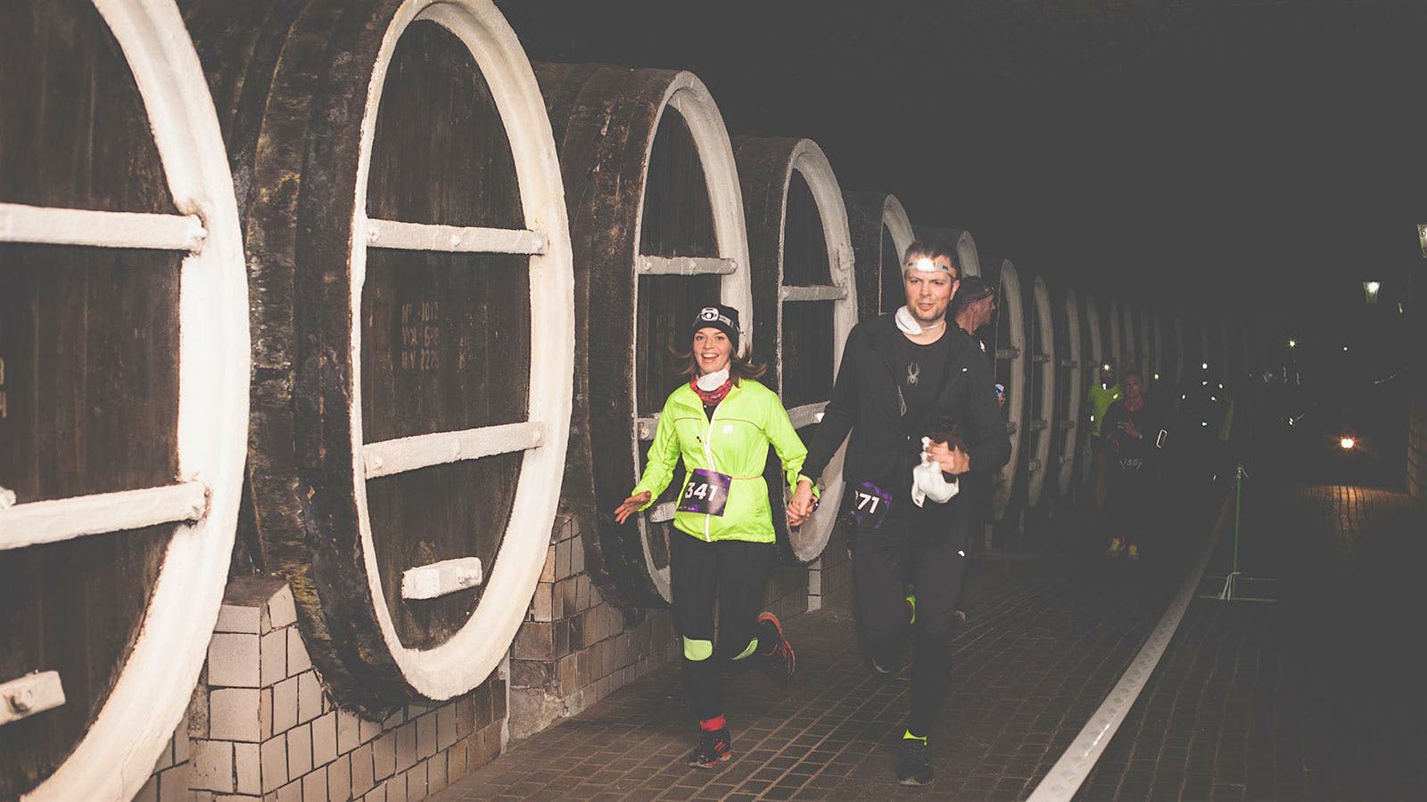 Runners in the Moldovan cellars