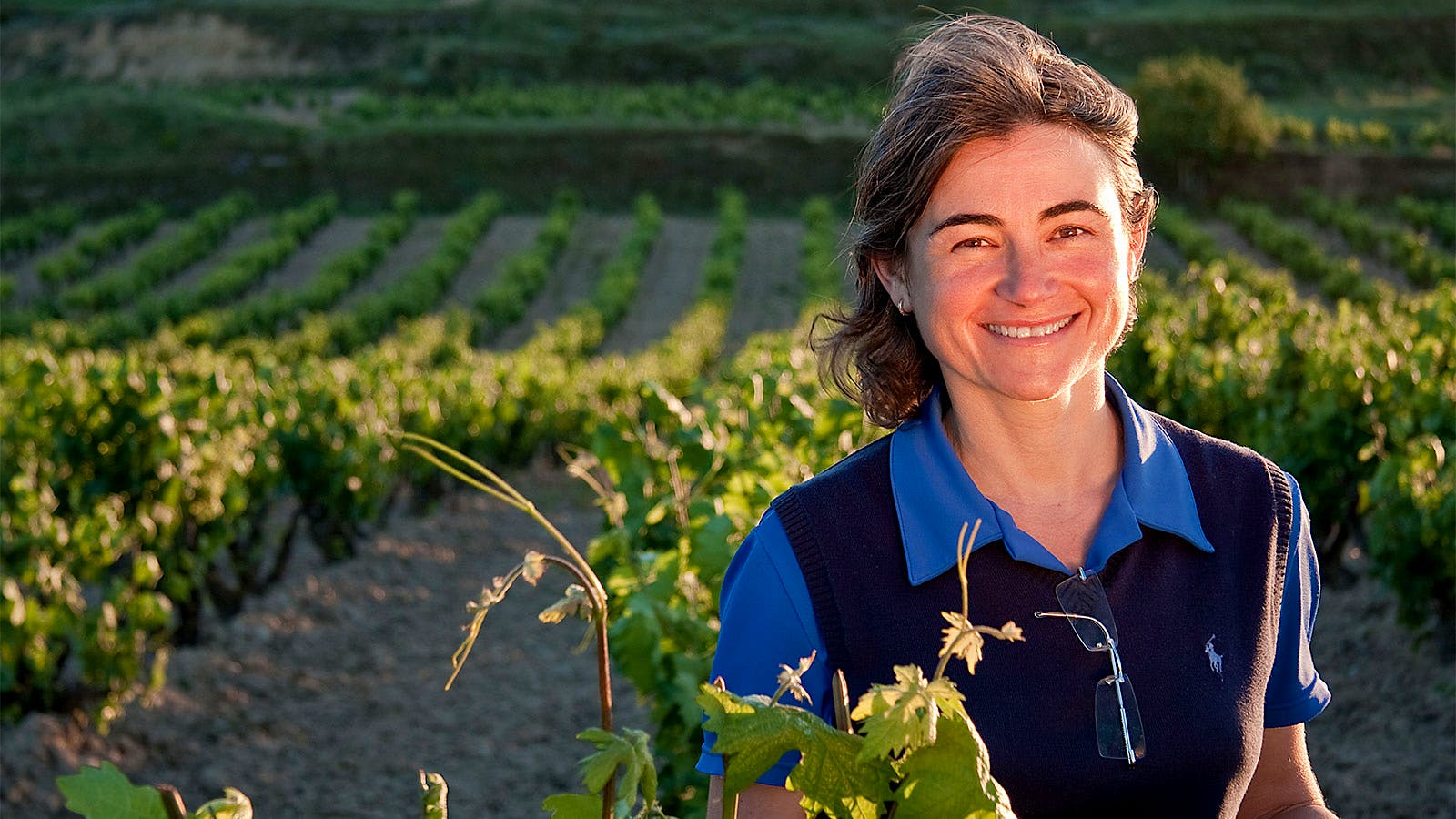 María José López de Heredia in vineyard