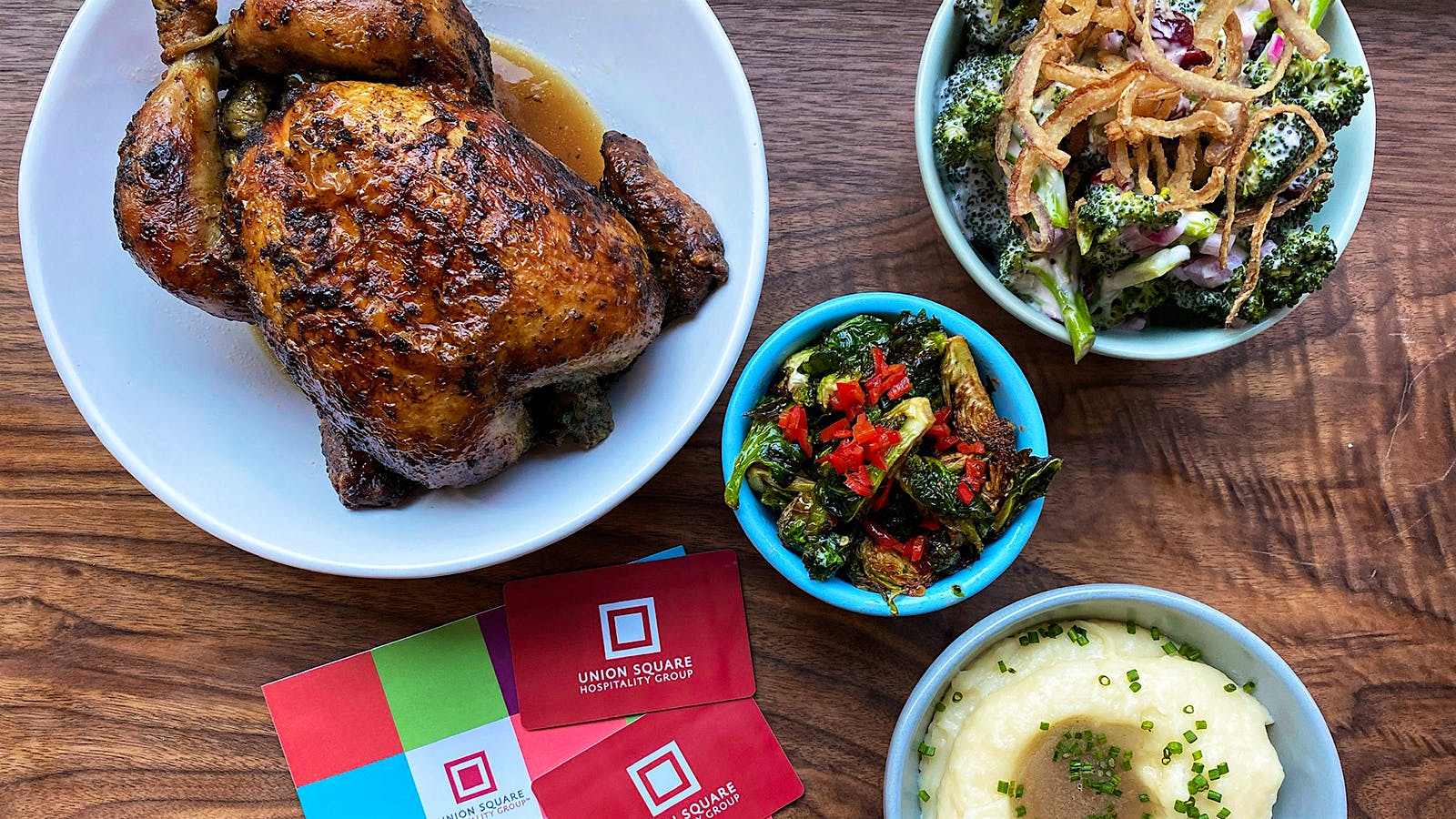 Roast chicken and gift cards from Union Square Hospitality Group