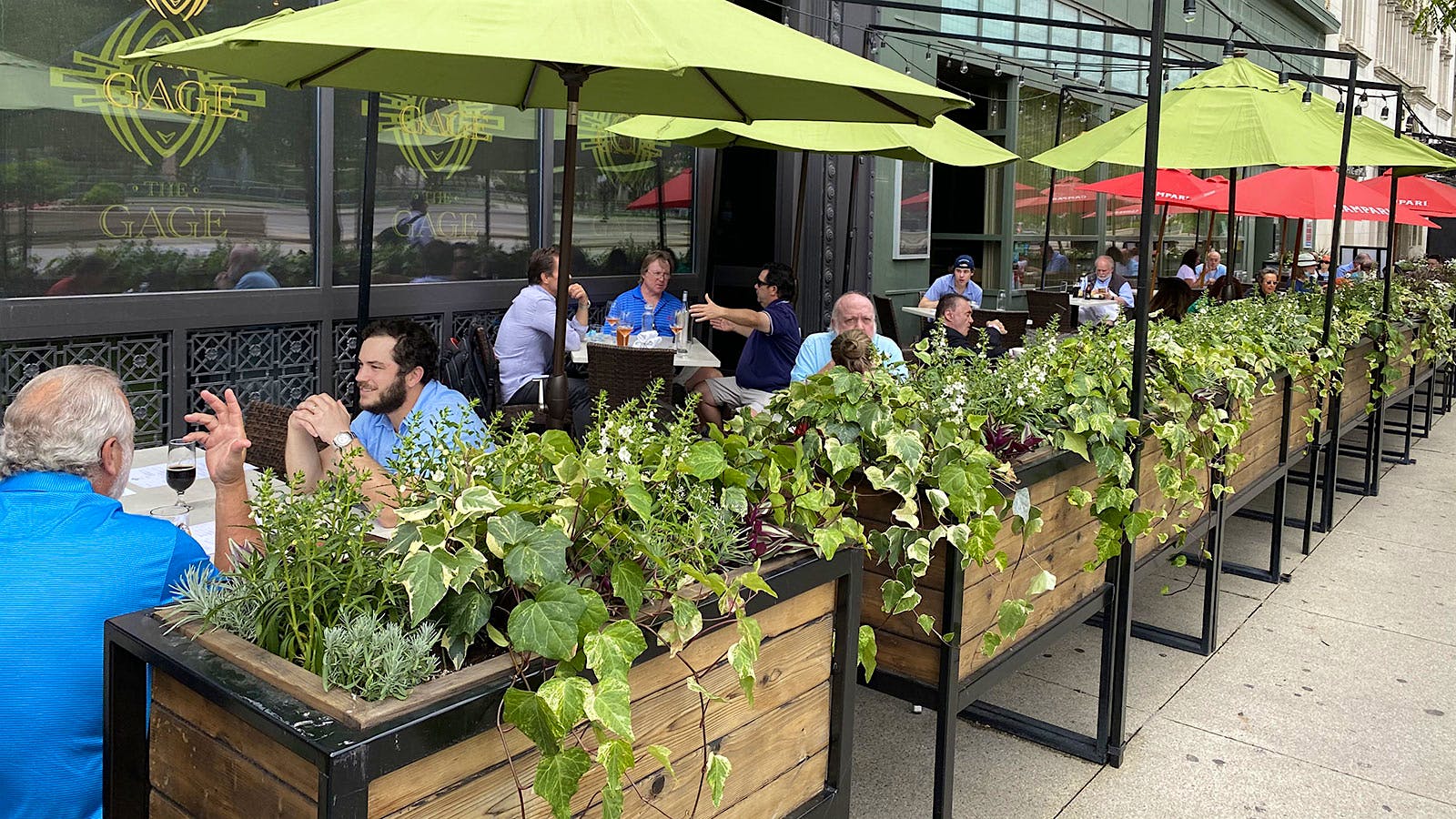 Diners on the Gage’s patio