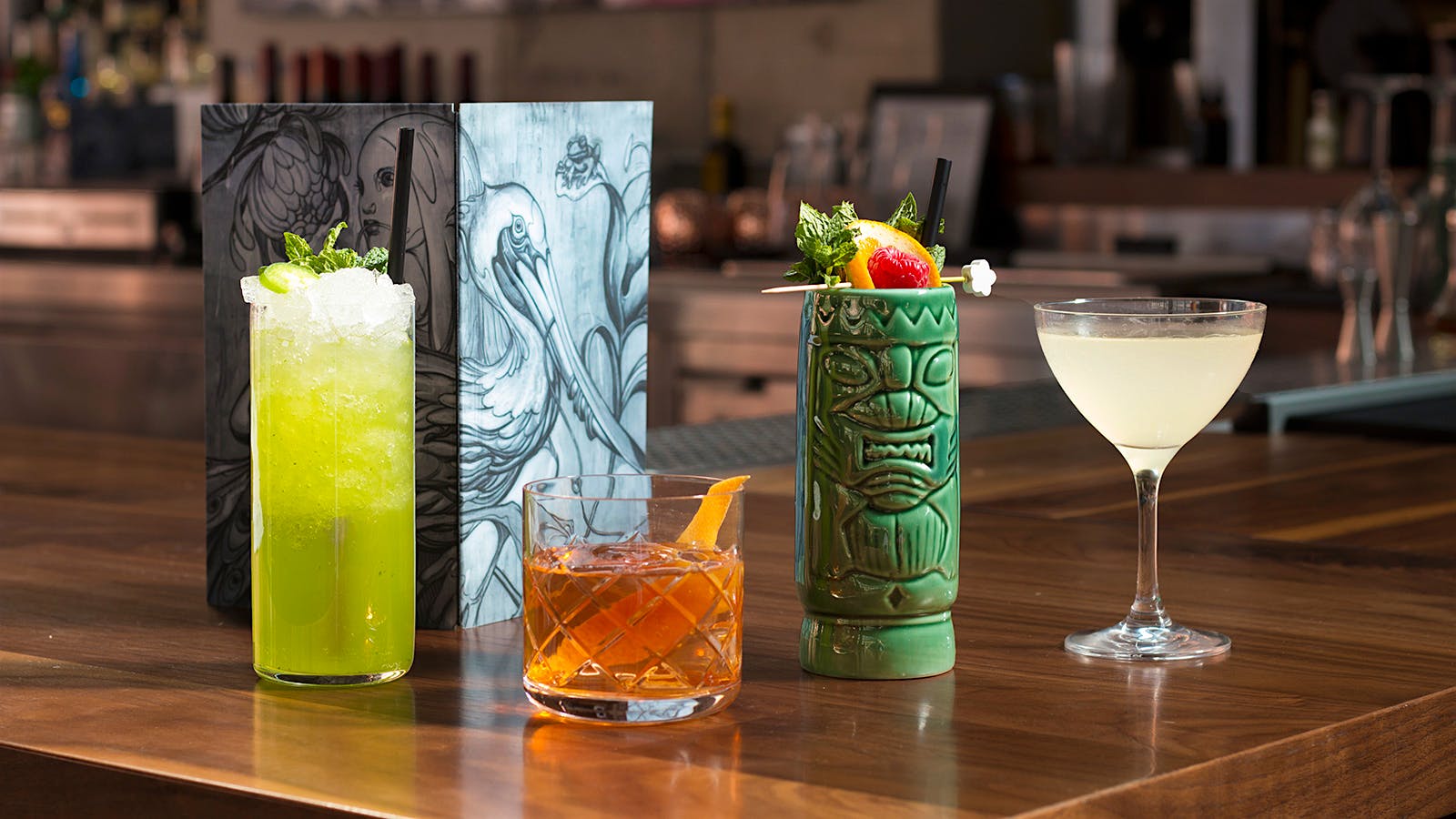Tiki cocktails at Majordōmo