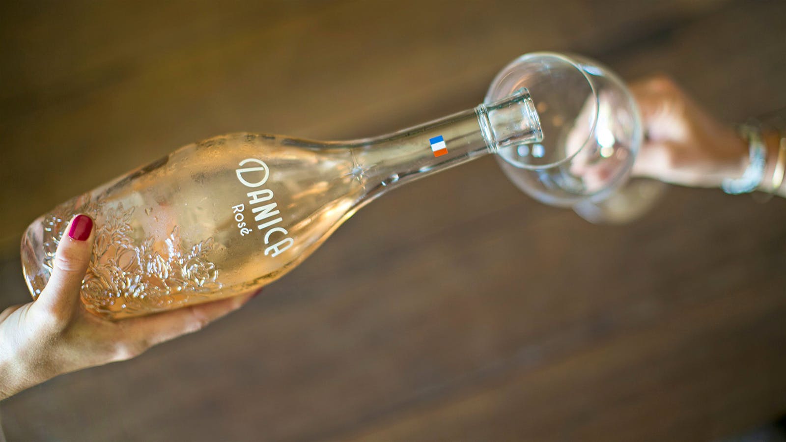 Danica Rosé bottle pour