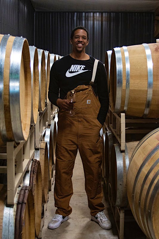 Channing Frye at L'Angolo Estate in the Willamette Valley.
