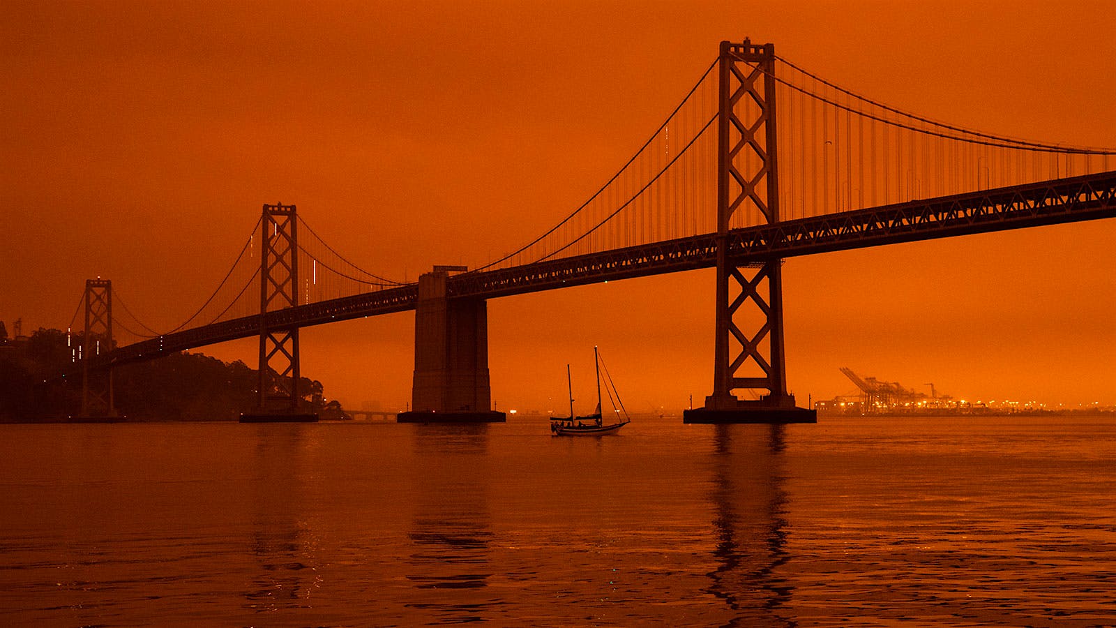 Orange sky in San Francisco