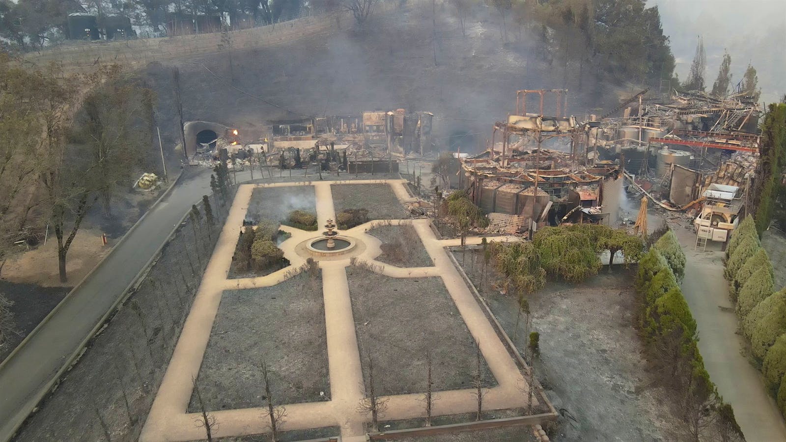 Newton Vineyards after the fires